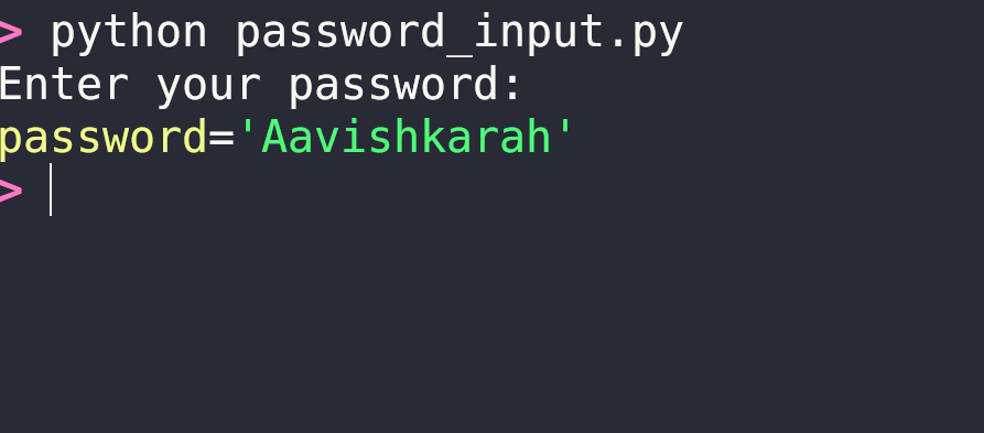 password input